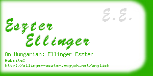 eszter ellinger business card